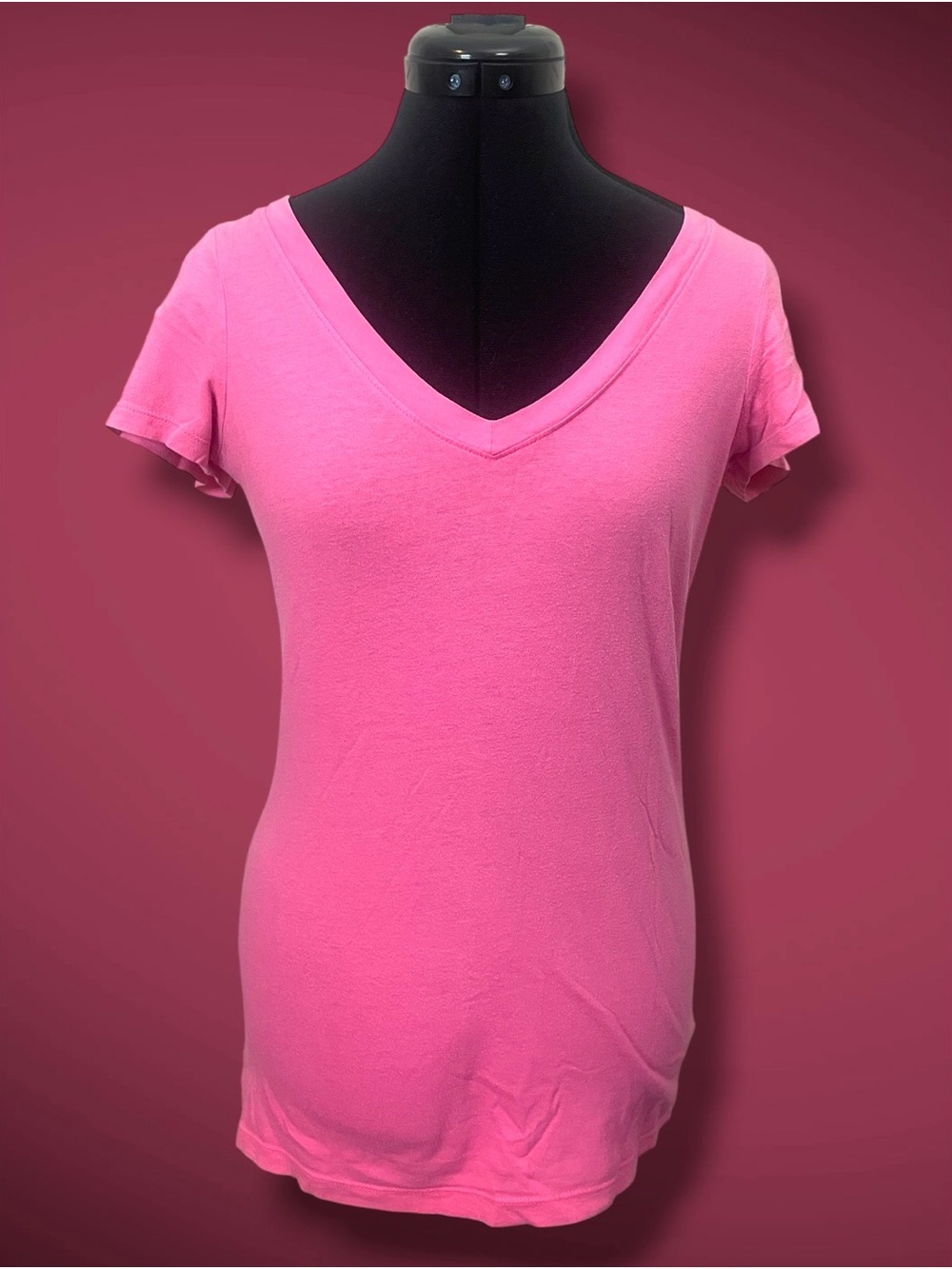 City Streets Pink V-Neck Short Sleeve Tee
